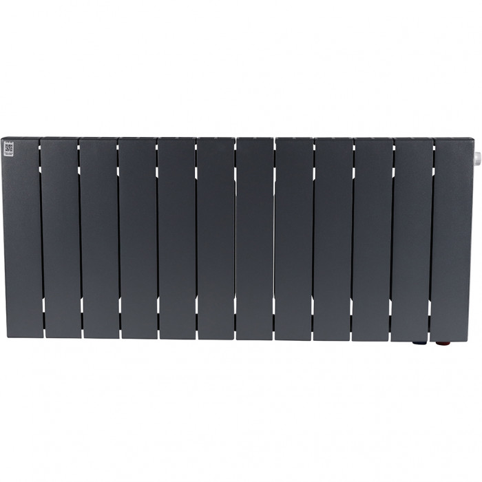 Биметаллический радиатор RIFAR SUPReMO VENTIL 350, 12 секций, нижнее правое подключение, черный
