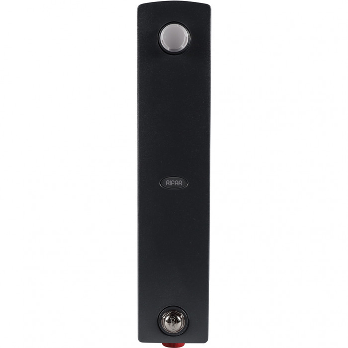 Биметаллический радиатор RIFAR SUPReMO VENTIL 350, 12 секций, нижнее правое подключение, черный