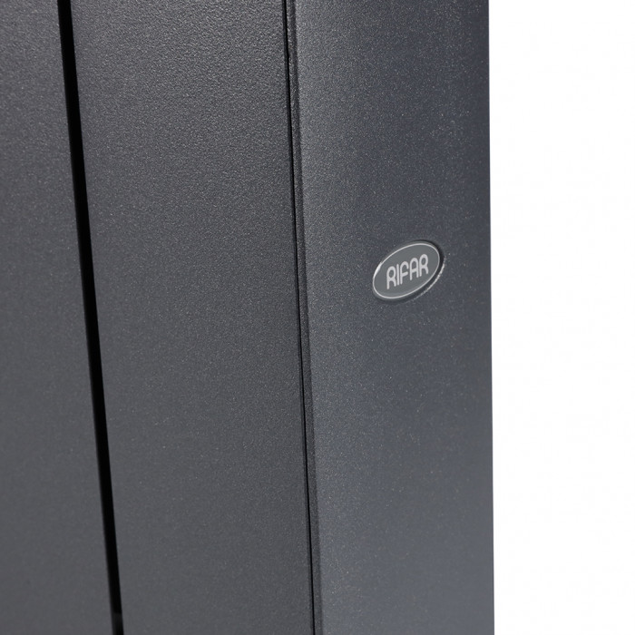 Биметаллический радиатор RIFAR SUPReMO VENTIL 350, 12 секций, нижнее правое подключение, черный