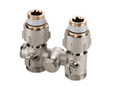 Узел нижнего подключения для однотрубных систем с байпасом D1/50 прямой с байпасом, G 1/2&quot; M x G 3/4&quot; M