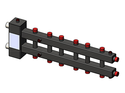 Гидроразделитель Zota с коллектором горизонтальный, 7 контуров, до 70 кВт