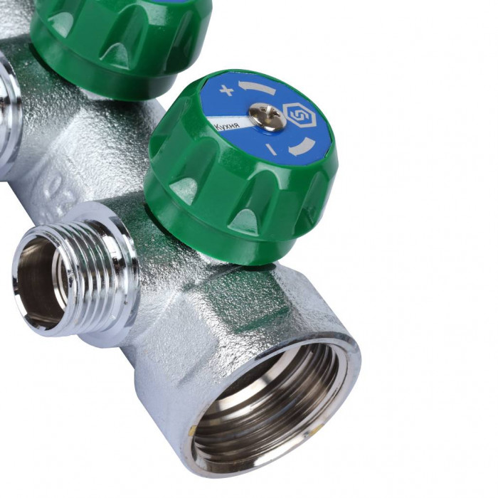 STOUT SMB-6850-011204 STOUT Коллектор регулирующий 1", 4 отвода 1/2"