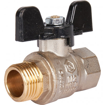 STOUT SVB Кран шаровой стандартнопроходной, ВР/НР, ручка бабочка 1/2&quot;