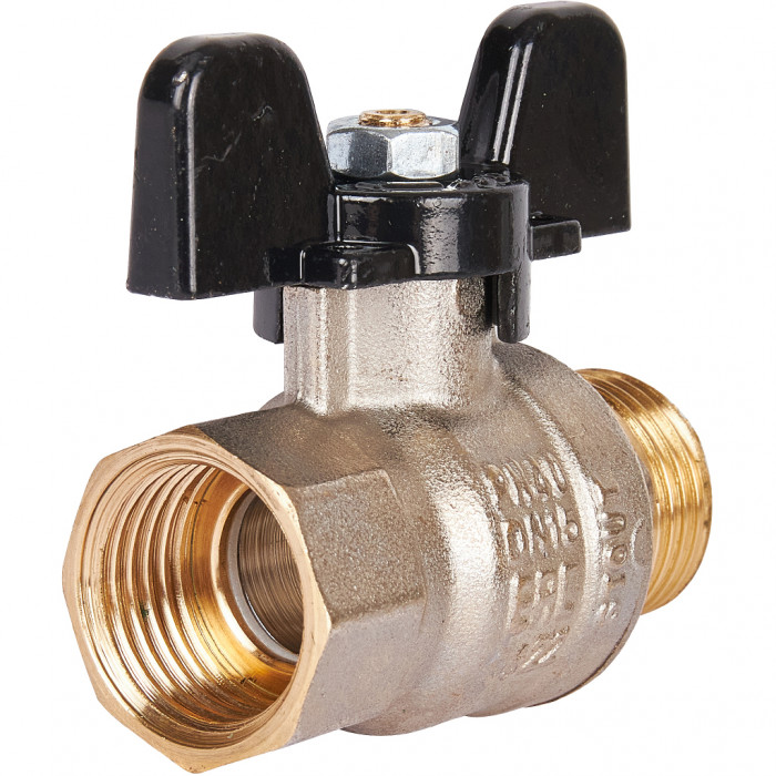 STOUT SVB Кран шаровой стандартнопроходной, ВР/НР, ручка бабочка 1/2"
