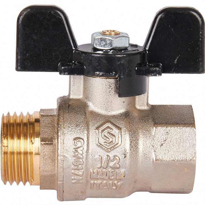 STOUT SVB Кран шаровой стандартнопроходной, ВР/НР, ручка бабочка 1/2"