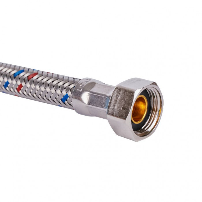 STOUT SHF-1035 Гибкая подводка для воды M 10 (35мм) х ВР 3/8, длина 1200 мм