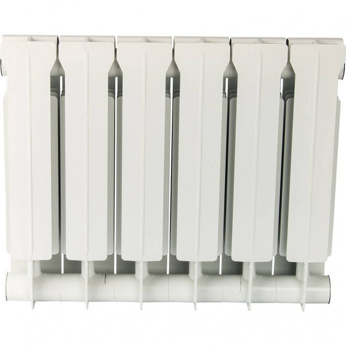 Биметаллический радиатор Global STYLE EXTRA 350, 6 секций, боковое подключение, белый