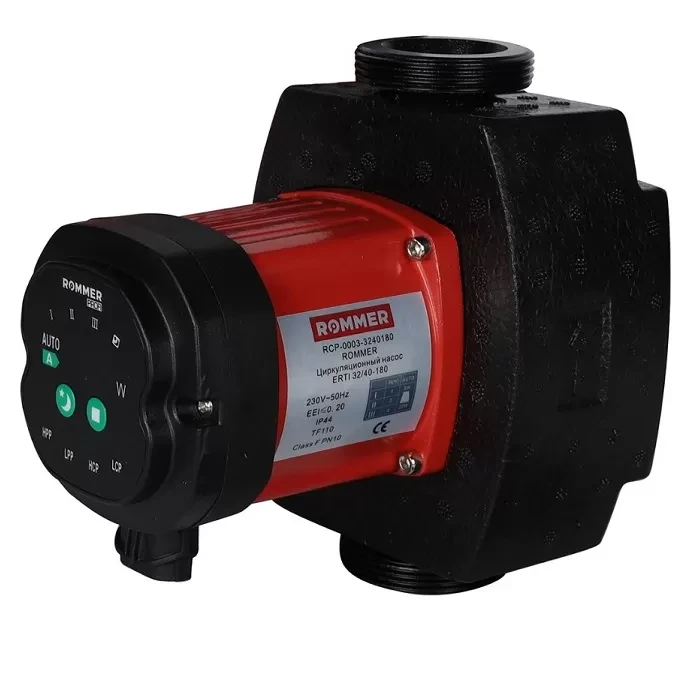 Частотный циркуляционный насос ROMMER PROFI EVO 32/40-180 с гайками и теплоизоляцией