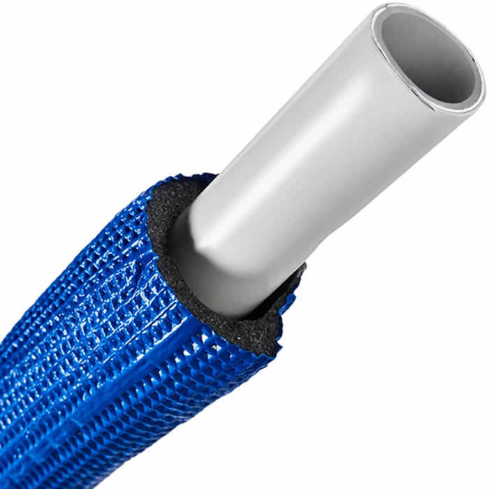 Труба металлопластиковая STOUT в теплоизоляции 20х2,0 (бухта 100 м) (синяя)