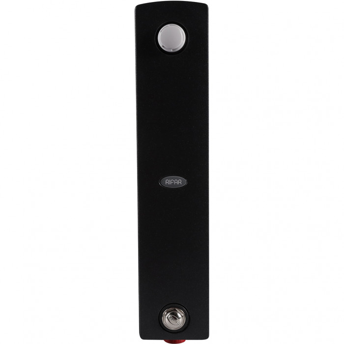 Биметаллический радиатор RIFAR SUPReMO VENTIL 350, 8 секций, нижнее правое подключение, черный