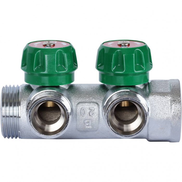 STOUT SMB-6850-013402 STOUT Коллектор регулирующий 1", 2 отвода 3/4" ЕК