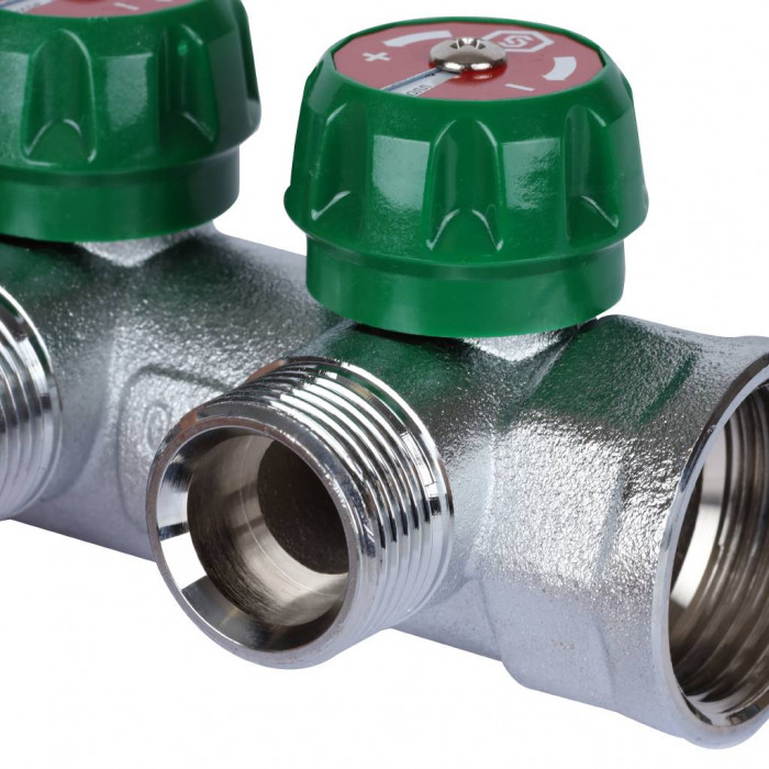 STOUT SMB-6850-013402 STOUT Коллектор регулирующий 1", 2 отвода 3/4" ЕК