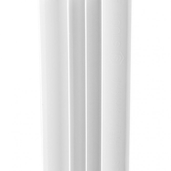 Алюминиевый радиатор STOUT Bravo 500, 8 секций, нижнее правое подключение, белый