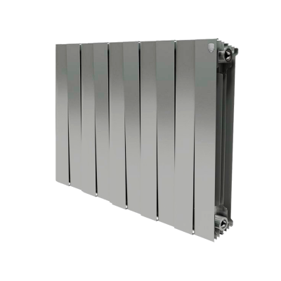 Биметаллический радиатор Royal Thermo PianoForte 500, 10 секций, боковое подключение, серебристый