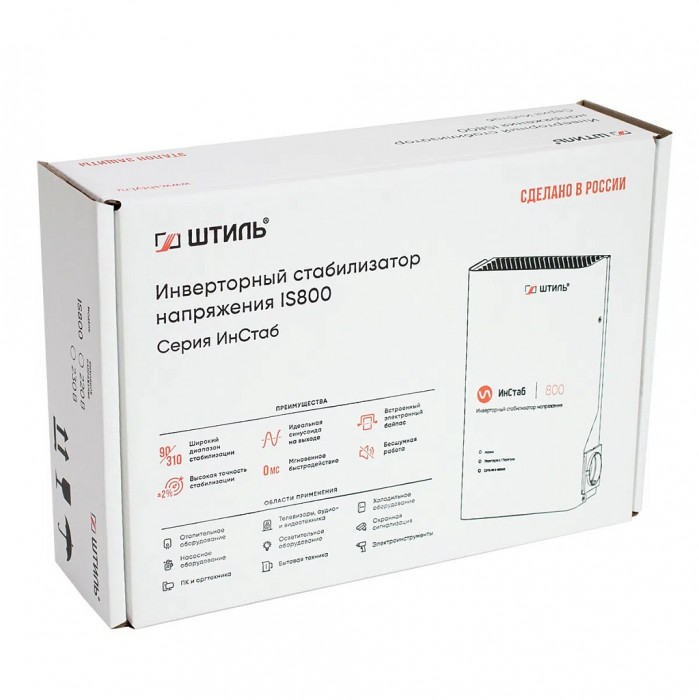 ШТИЛЬ Стабилизатор напряжения Штиль ИнСтаб IS800, 800 ВА\600 Вт