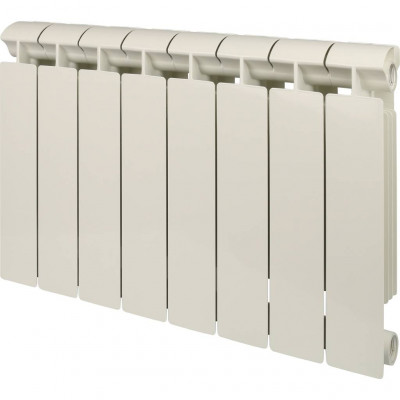 Биметаллический радиатор Global STYLE EXTRA 350, 8 секций, боковое подключение, белый