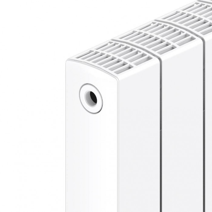 Биметаллический радиатор RIFAR SUPReMO VENTIL 800, 10 секций, боковое подключение, белый