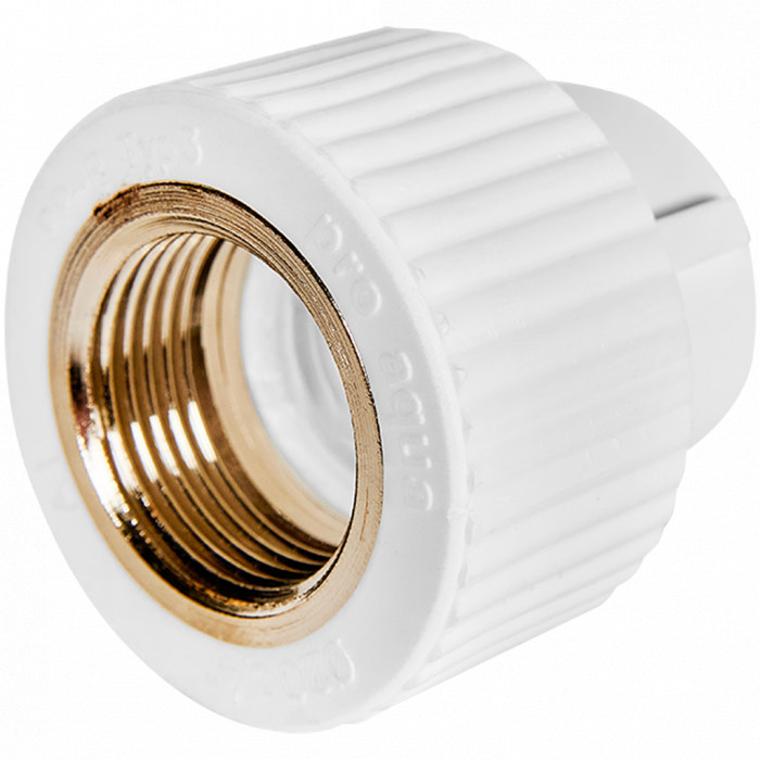 Pro Aqua PA22010P Pro Aqua d= 20-3/4 PP-R Муфта комбинированная ВР Белая