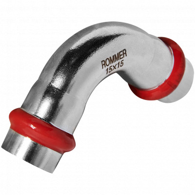 ROMMER RSS-0003-000015 ROMMER Угольник 90°-ВПр, 15, из нержавеющей стали прессовой