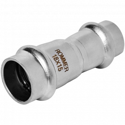 ROMMER RSS-0018-001815 Муфта переходная, 18х15, из нержавеющей стали прессовой