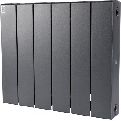 Биметаллический радиатор RIFAR SUPReMO 350, 6 секций, боковое подключение, черный