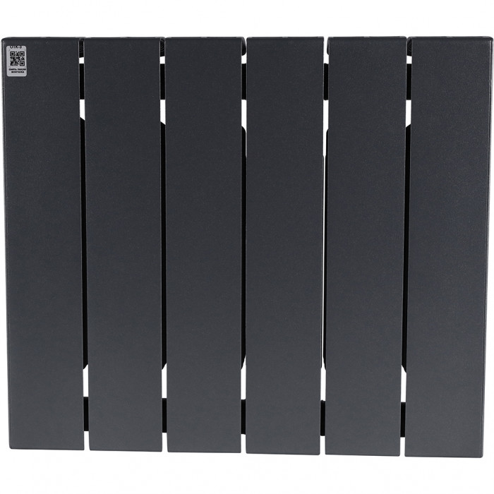 Биметаллический радиатор RIFAR SUPReMO 350, 6 секций, боковое подключение, черный