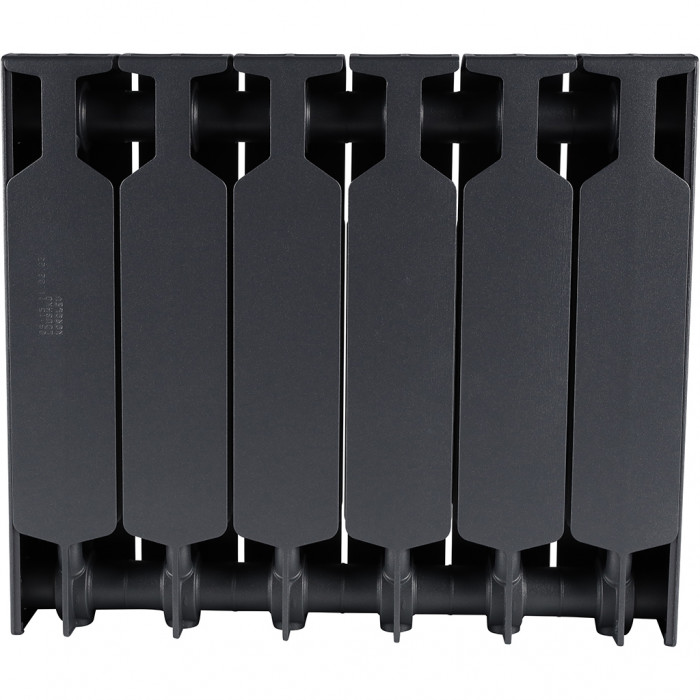 Биметаллический радиатор RIFAR SUPReMO 350, 6 секций, боковое подключение, черный