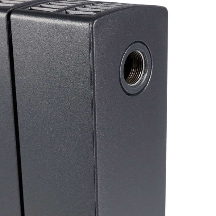 Биметаллический радиатор RIFAR SUPReMO 350, 6 секций, боковое подключение, черный