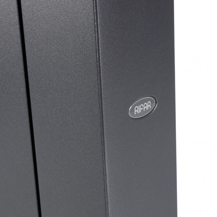 Биметаллический радиатор RIFAR SUPReMO 350, 6 секций, боковое подключение, черный