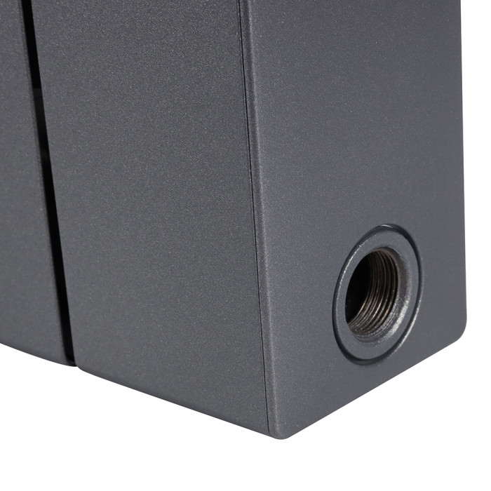 Биметаллический радиатор RIFAR SUPReMO 350, 6 секций, боковое подключение, черный