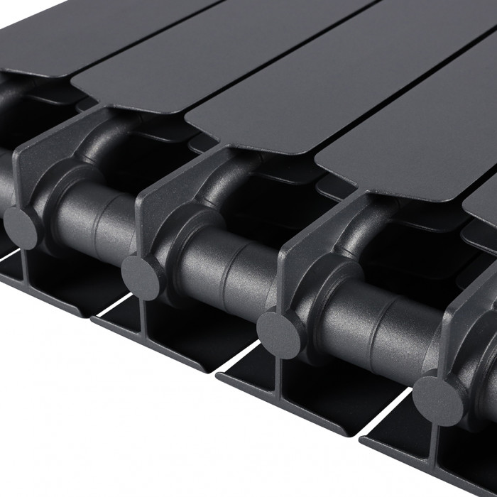 Биметаллический радиатор RIFAR SUPReMO 350, 6 секций, боковое подключение, черный