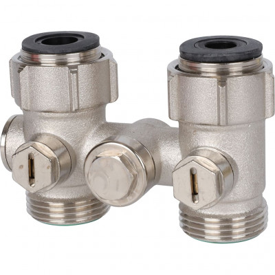 Узел нижнего подключения для однотрубных систем с байпасом D2/50 прямой c байпасом, G 3/4&quot; M x G 3/4&quot; M