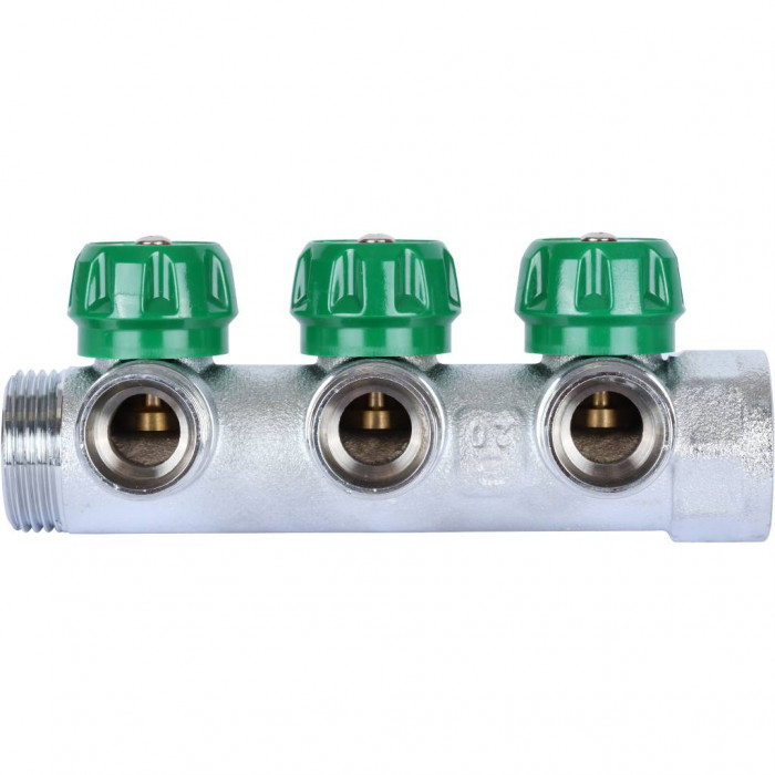 STOUT SMB-6850-013403 STOUT Коллектор регулирующий 1", 3 отвода 3/4" ЕК