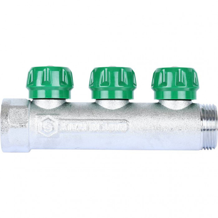 STOUT SMB-6850-013403 STOUT Коллектор регулирующий 1", 3 отвода 3/4" ЕК