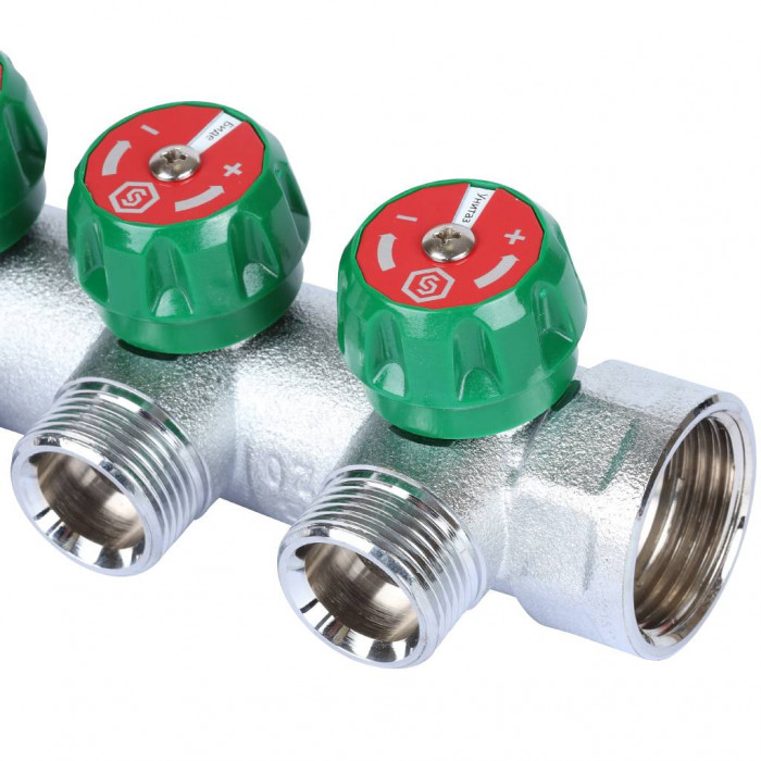 STOUT SMB-6850-013403 STOUT Коллектор регулирующий 1", 3 отвода 3/4" ЕК