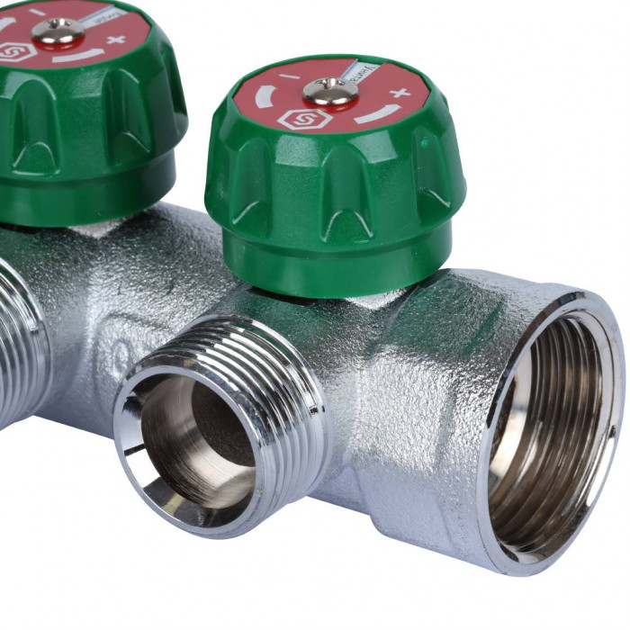 STOUT SMB-6850-013403 STOUT Коллектор регулирующий 1", 3 отвода 3/4" ЕК