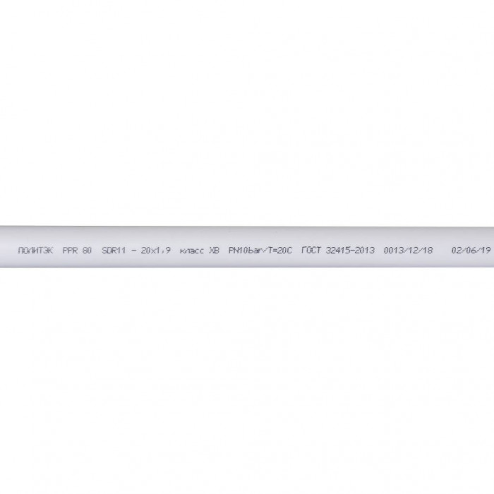 Труба полипропиленовая Политэк d=20x1,9 (PN 10) (Длина: 4 м)