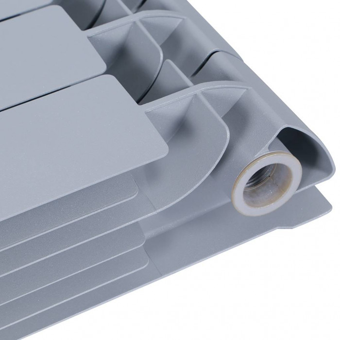 Биметаллический радиатор Global STYLE PLUS 500, 4 секций, боковое подключение, серый