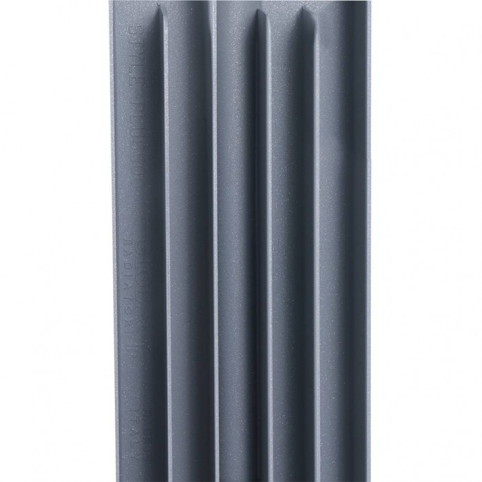 Биметаллический радиатор Global STYLE PLUS 500, 4 секций, боковое подключение, серый