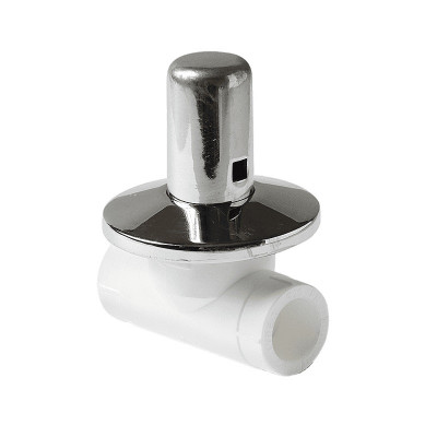 Клапан Pro Aqua d= 32 PP-R (вентиль) с хромированной рукояткой Белый