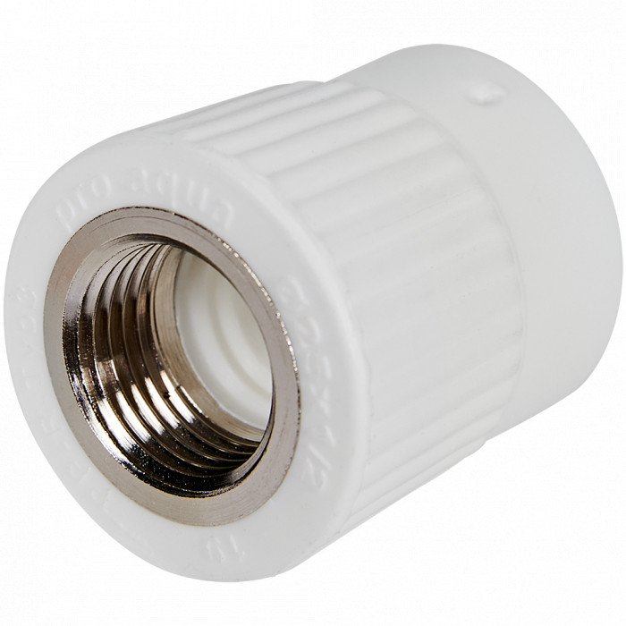 Pro Aqua PA22012P Pro Aqua d= 25-1/2 PP-R Муфта комбинированная ВР Белая