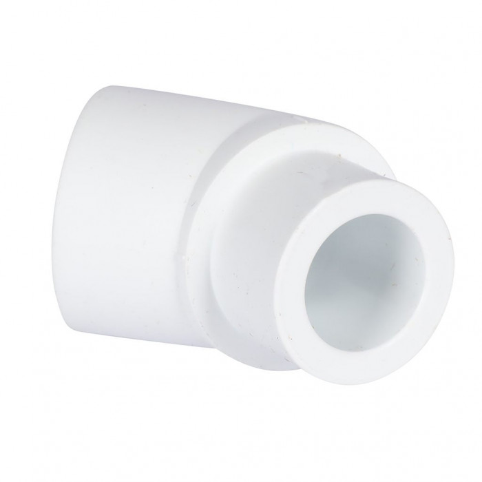 Политэк 9422002545 Политэк d=25 Угольник 45* внутр./наруж. для полипропиленовых труб под сварку (цвет белый)