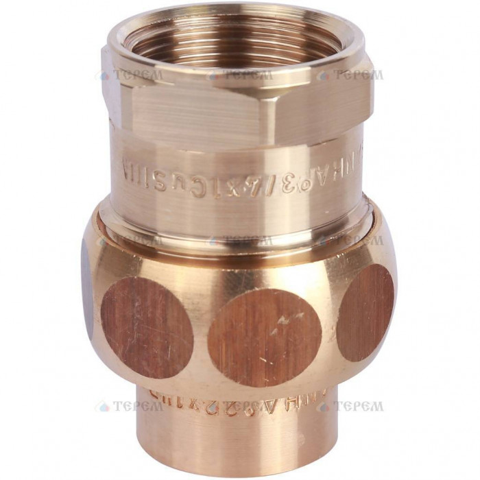 Sanha 4340g сгон ВП-ВР, бронза, самоуплотняющийся 22x3/4, для медных труб под пайку