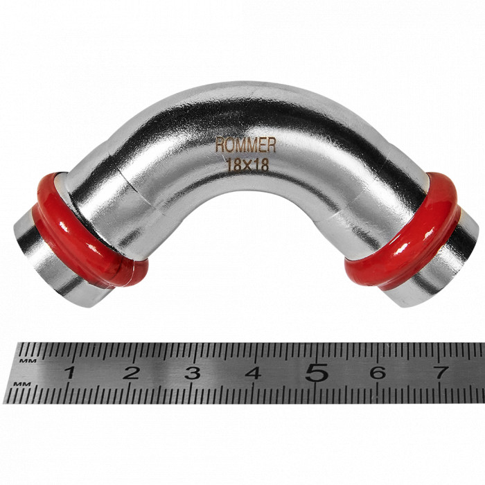 ROMMER RSS-0003-000018 ROMMER Угольник 90°-ВПр, 18, из нержавеющей стали прессовой