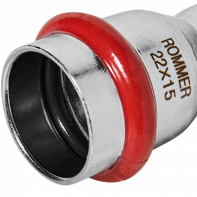 ROMMER RSS-0018-002215 Муфта переходная, 22х15, из нержавеющей стали прессовой