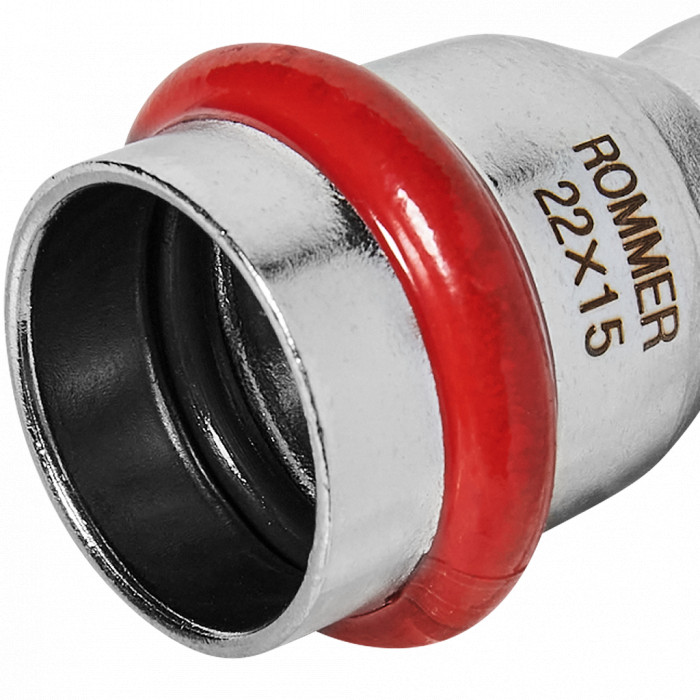 ROMMER RSS-0018-002215 Муфта переходная, 22х15, из нержавеющей стали прессовой