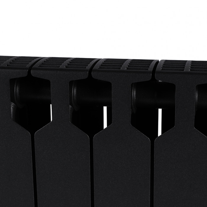 Биметаллический радиатор RIFAR SUPReMO VENTIL 350, 14 секций, нижнее правое подключение, черный