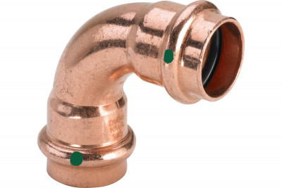 Угол пресс медь Profipress с SC-Contur VIEGA 35 угол 90 градусов