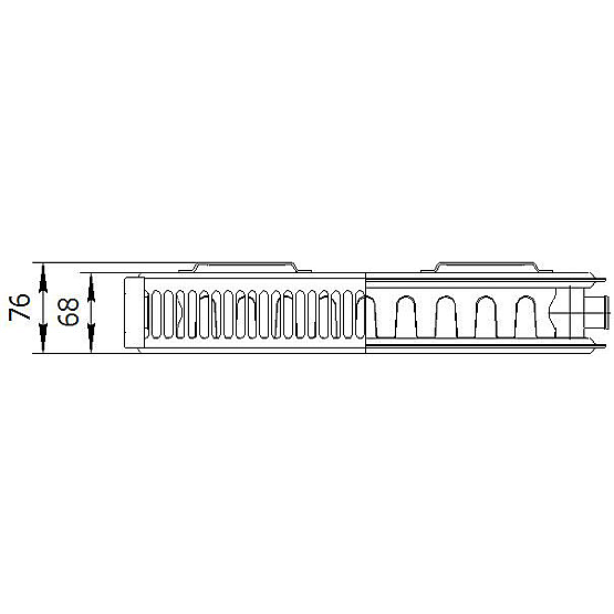 Стальной панельный радиатор AXIS 21 500 x  900 Ventil, нижнее подключение