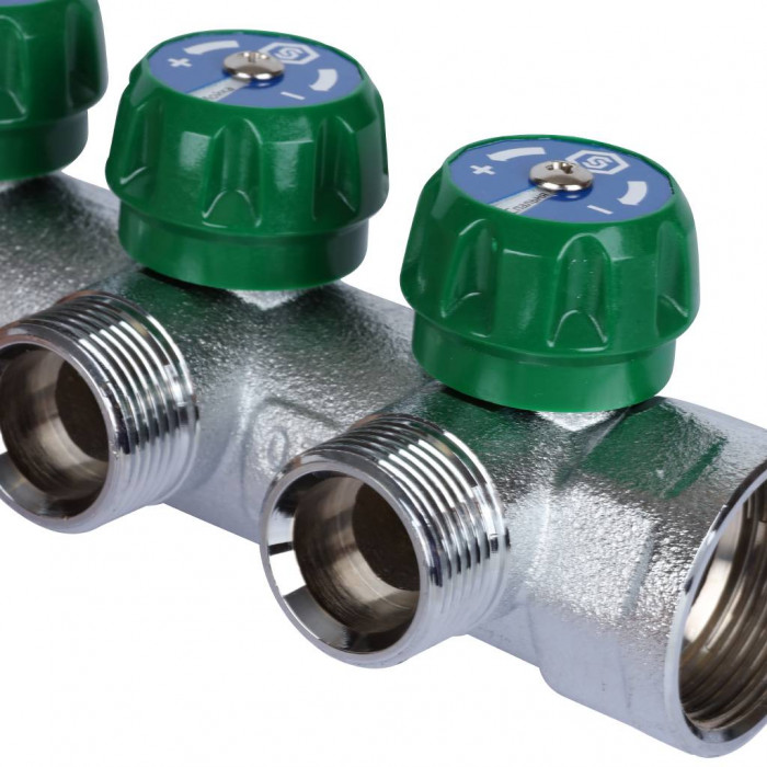 STOUT SMB-6850-013404 STOUT Коллектор регулирующий 1", 4 отвода 3/4" ЕК